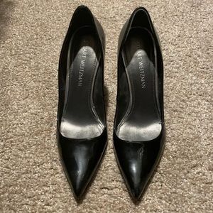 STUART WEITZMAN black pointed heels